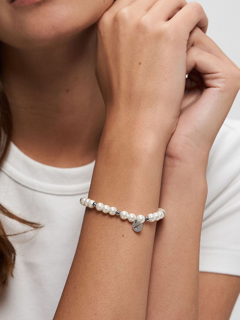 Bracelet, white, hi-res