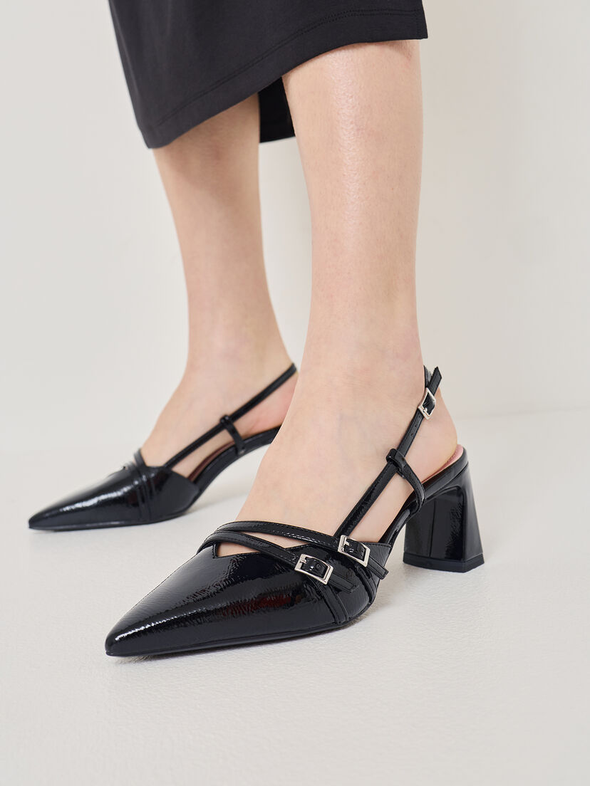 Slingpumps, BLACK, hi-res