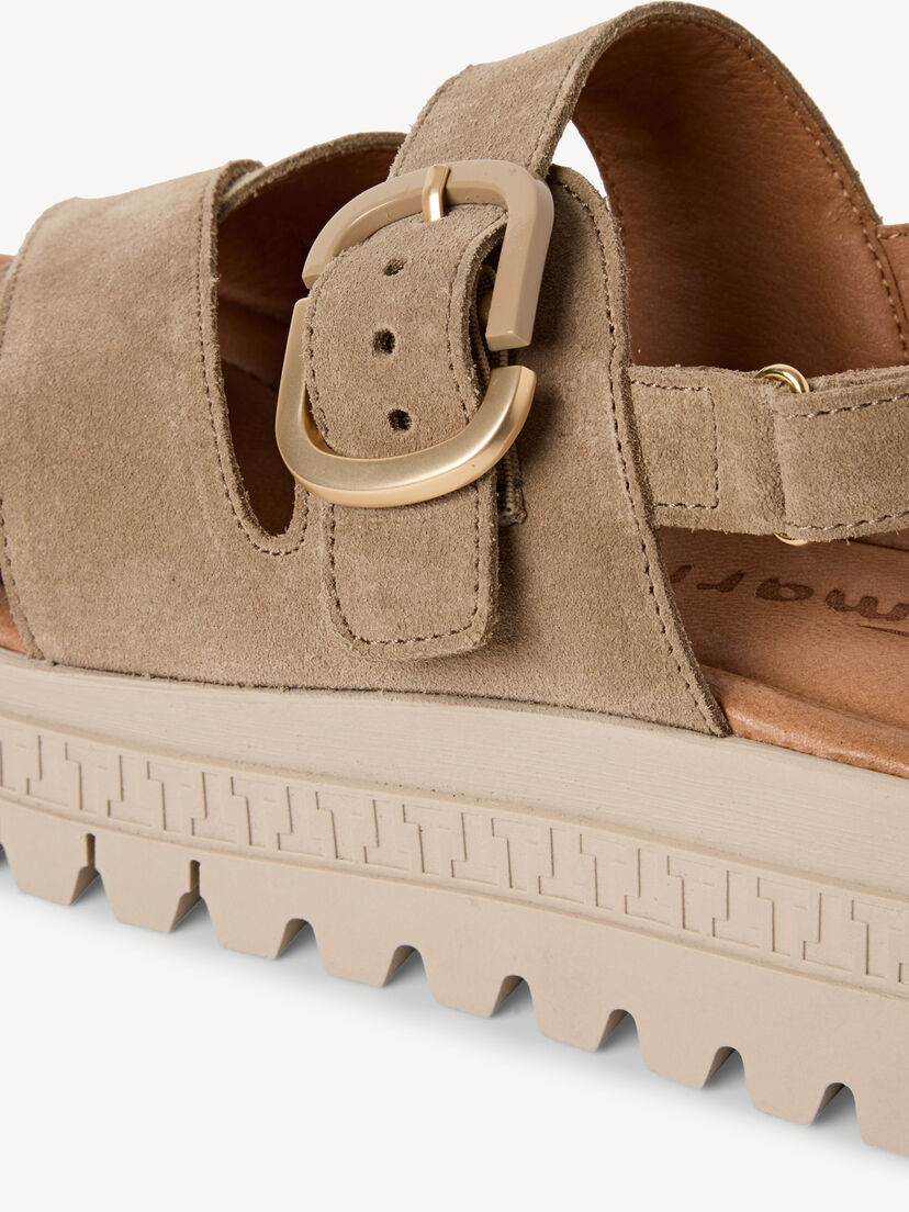 Leren Sandaaltje - beige, TAUPE, hi-res