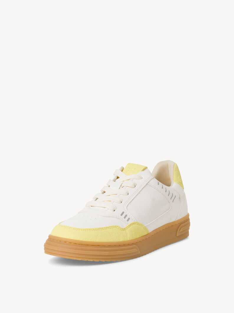 Sneaker - white, WHITE/YELLOW, hi-res