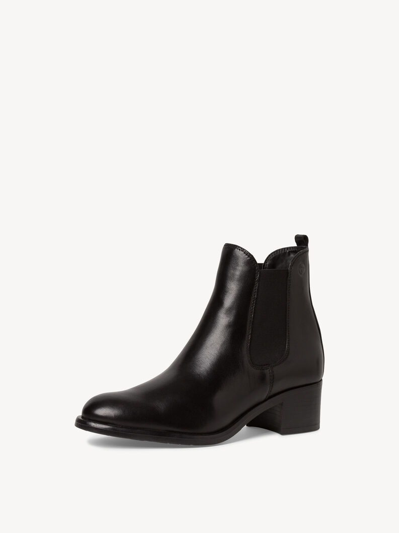 Leder Chelsea Boot - schwarz, BLACK, hi-res