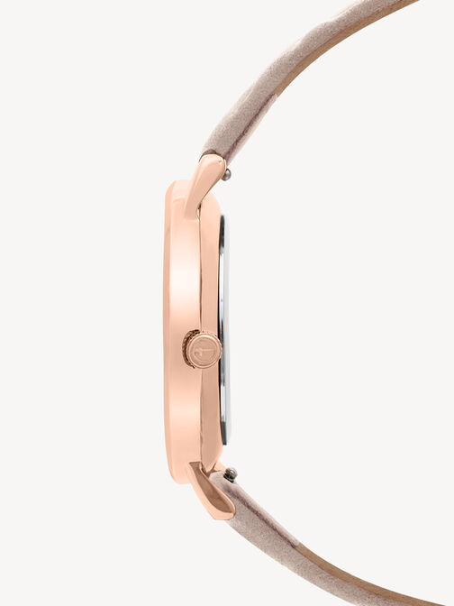 Uhr, roségold-matt silber-weiß, hi-res