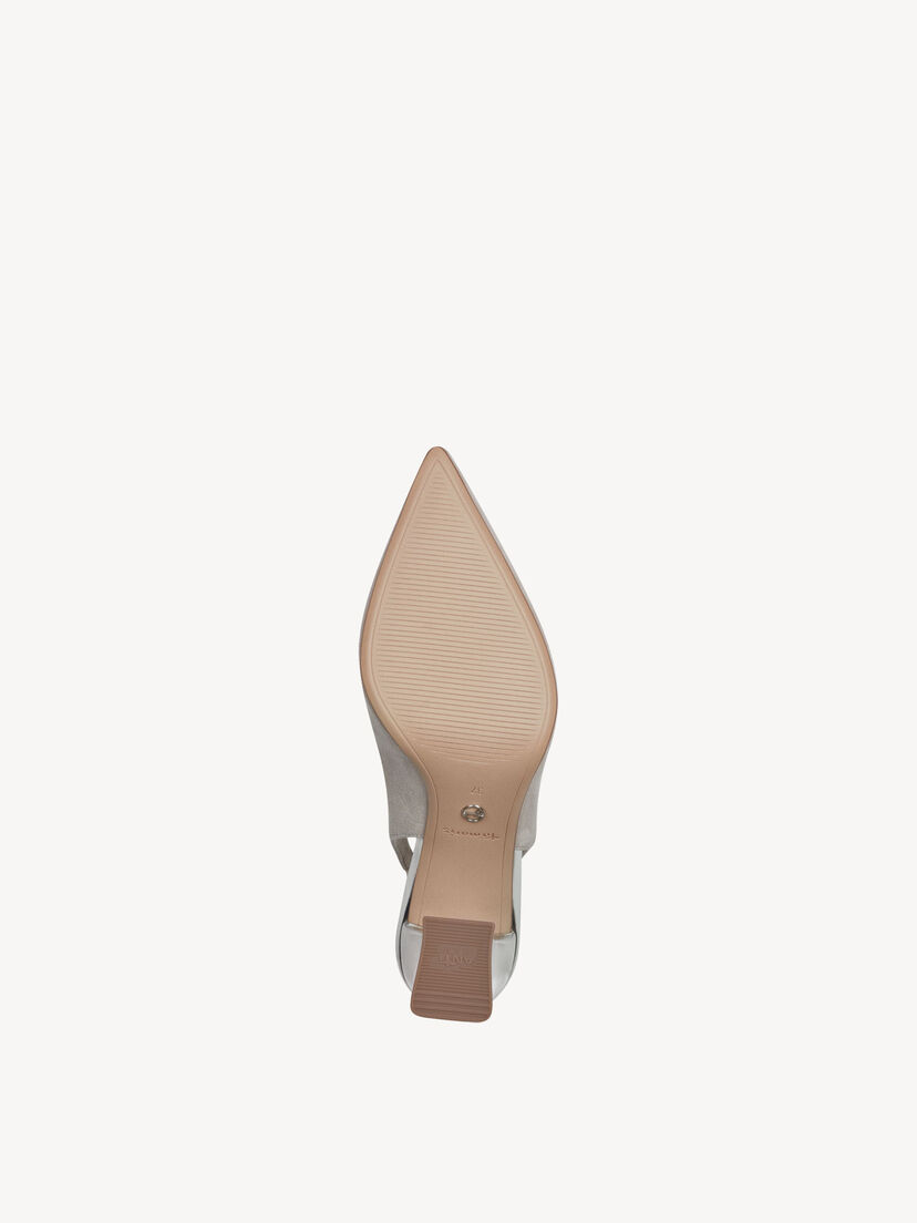 Leren Slingpumps - grijs, GREY COMB, hi-res