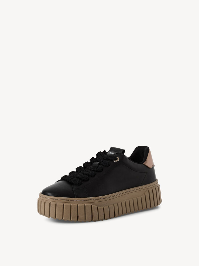 Ledersneaker - schwarz, BLACK COMB, hi-res