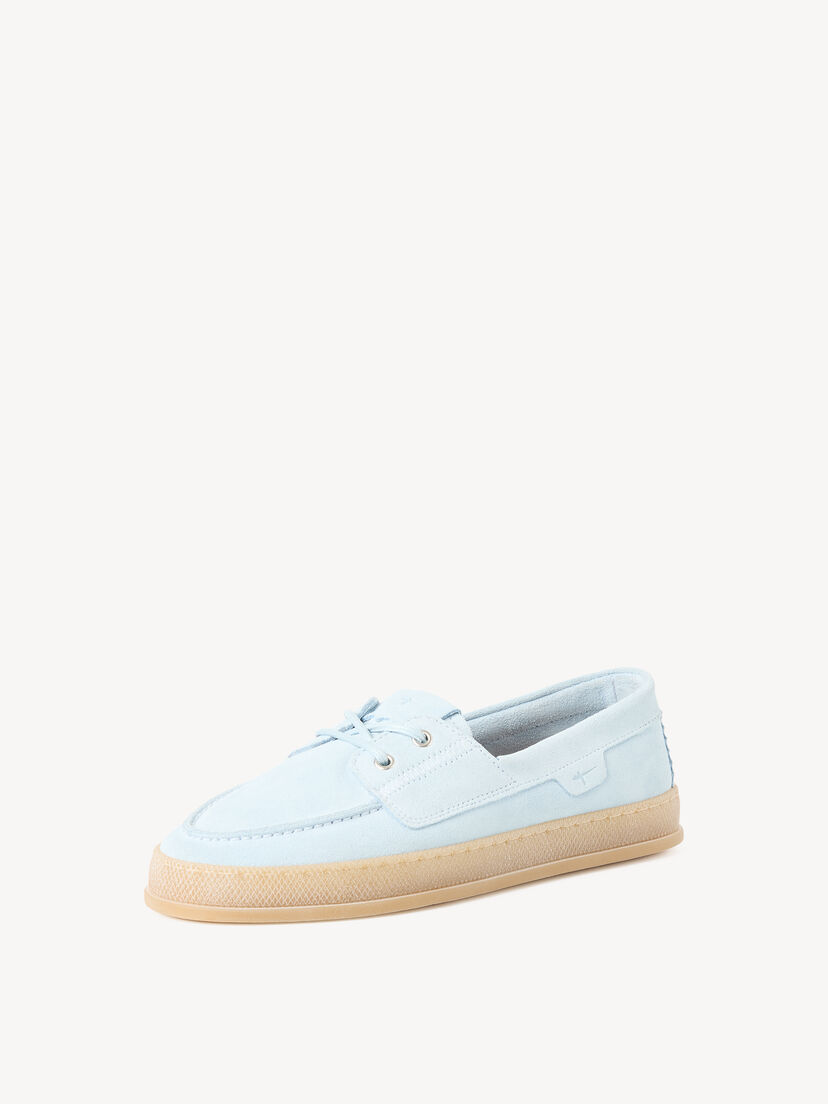 Leren Mocassin - blauw, LIGHT BLUE, hi-res