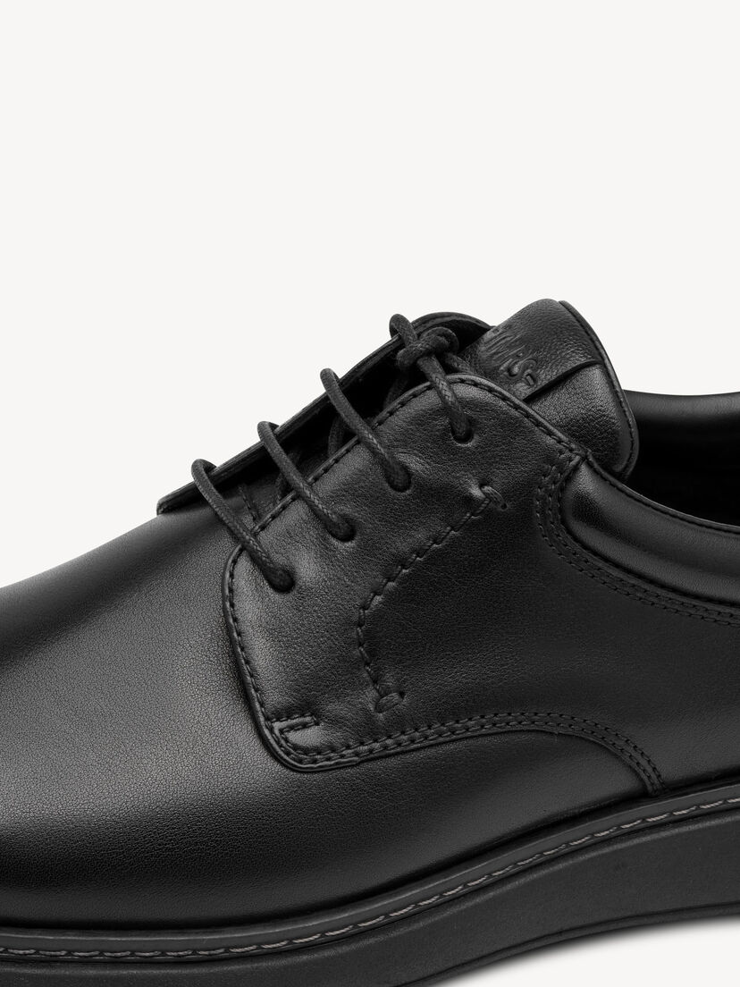 Leren Lage schoen - zwart, BLACK LEATHER, hi-res