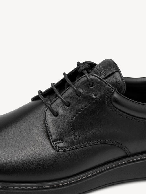 Low shoes, BLACK LEATHER, hi-res