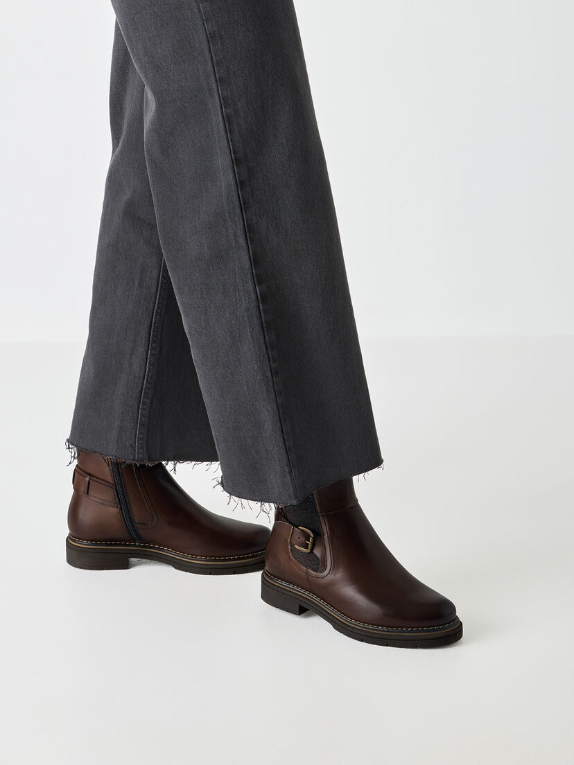 Leren Chelseaboot - bruin, MUSCAT, hi-res