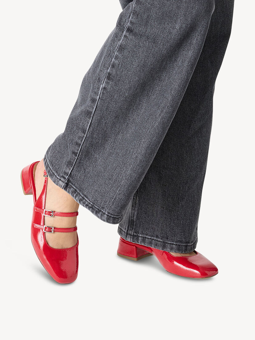 Slingpumps - rood, RED PATENT, hi-res