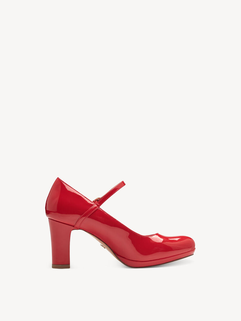 Lodičky - červen&aacute;, RED PATENT, hi-res