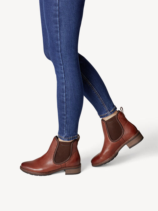 Leder Chelsea Boot - braun, COGNAC LEATHER, hi-res