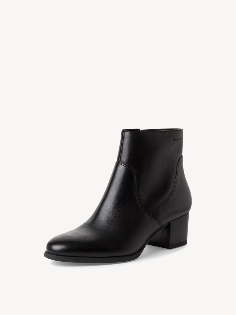 Leather Bootie - black, BLACK LEATHER, hi-res