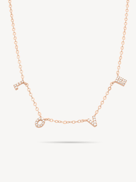 Halskettinge, roségold, hi-res