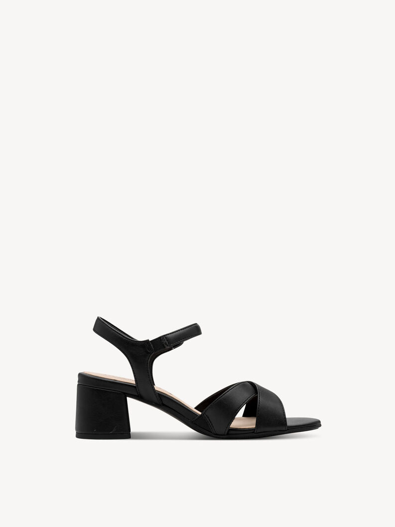 Heeled sandal - black, BLACK, hi-res