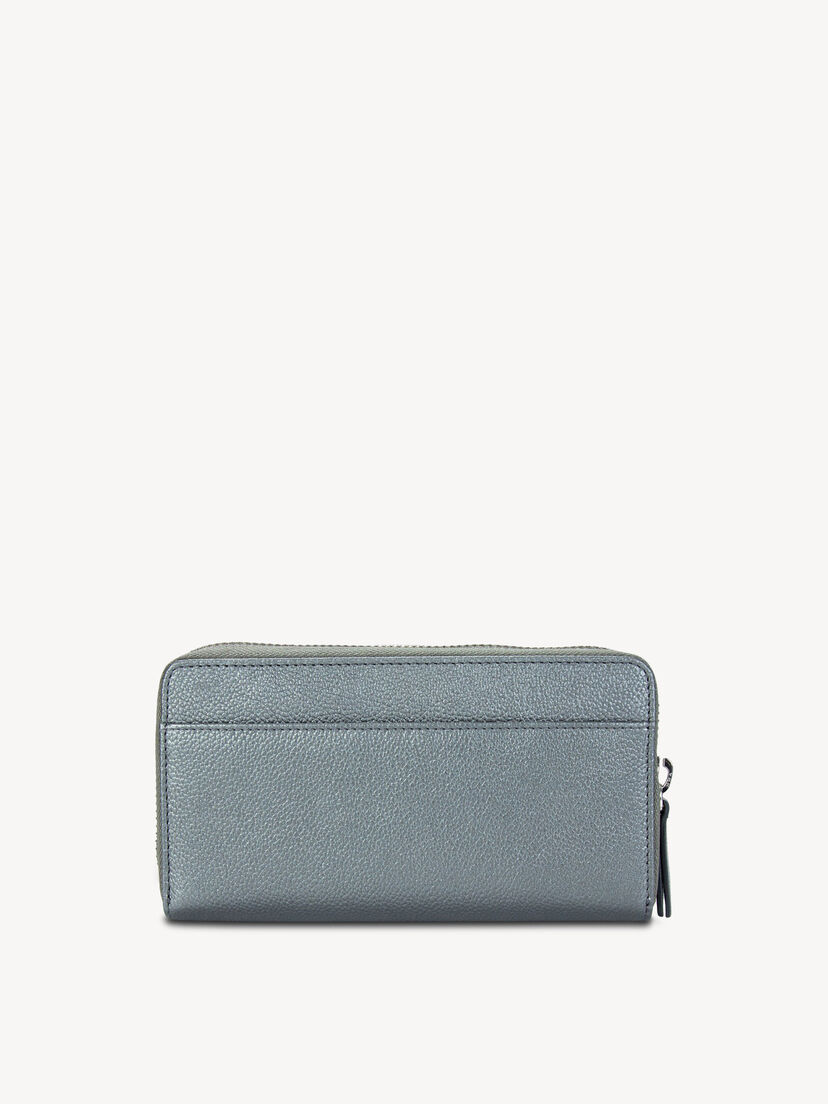 Leren Portemonnee - zilver, darksilver, hi-res