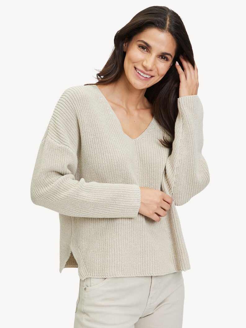 Knitted pullover - grey, Moonstruck, hi-res