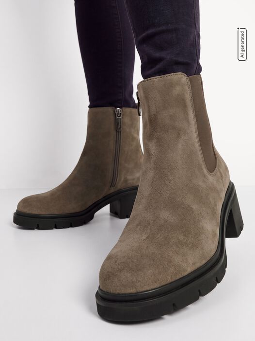 Leren Chelseaboot, MUSHROOM SUEDE, hi-res