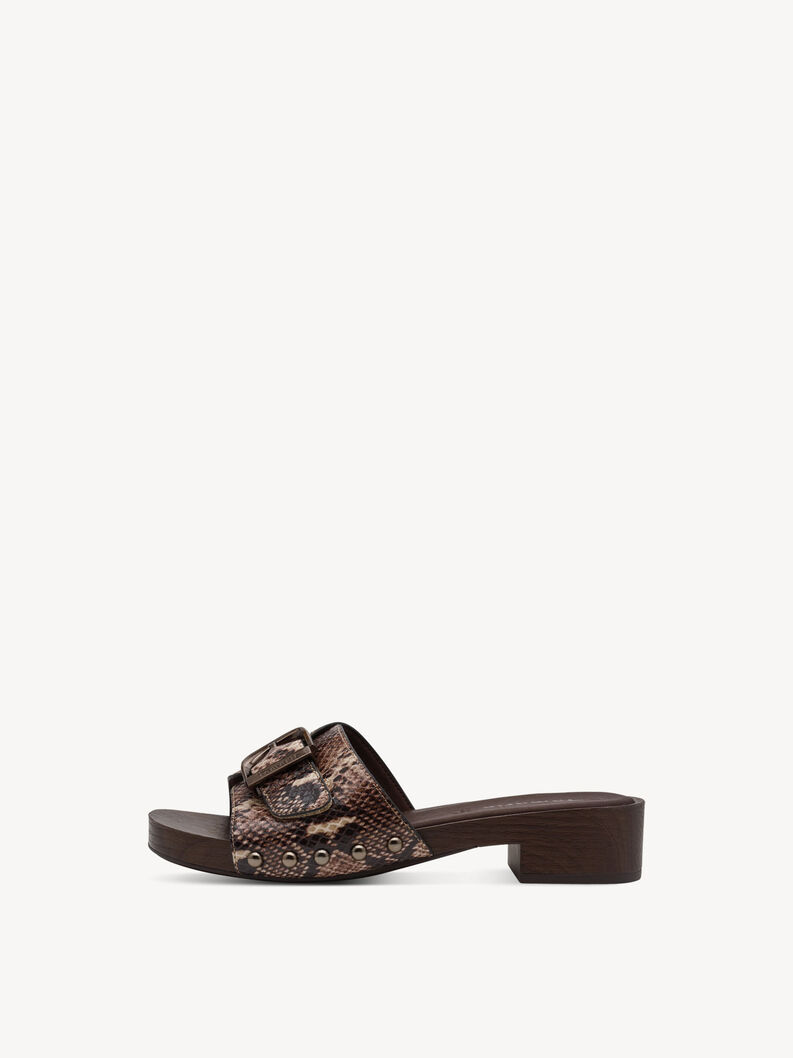 Pantolette - braun, BROWN SNAKE, hi-res
