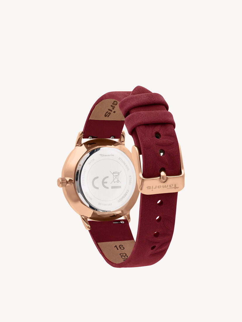 Horloge - rosegoud, ros&eacute;gold-glossy rot, hi-res