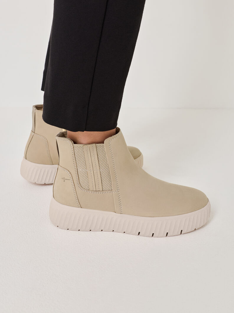 Leder Chelsea Boot - beige, BEIGE, hi-res