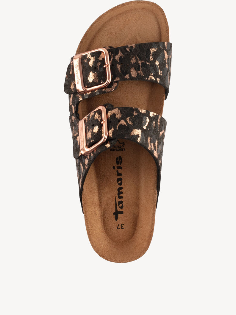 Pantolette, BLACK/LEOPARD, hi-res