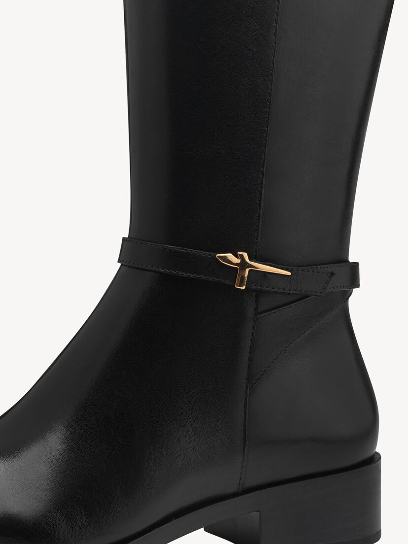 Leren Laarzen - zwart, BLACK, hi-res