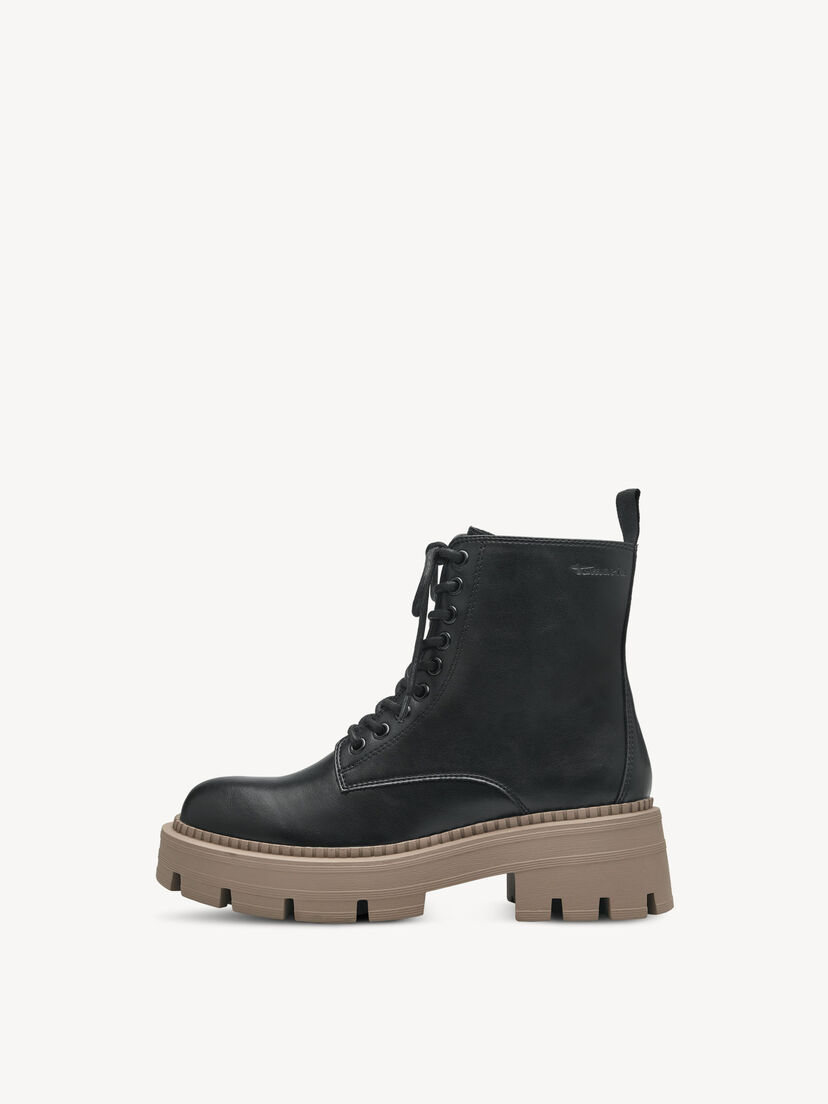 Enkellaarsje - zwart, BLACK, hi-res