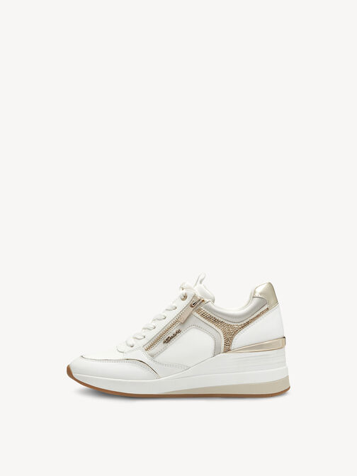 Sneaker, WHITE/GOLD, hi-res