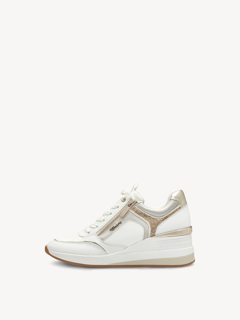 Sneaker - bianco, WHITE/GOLD, hi-res
