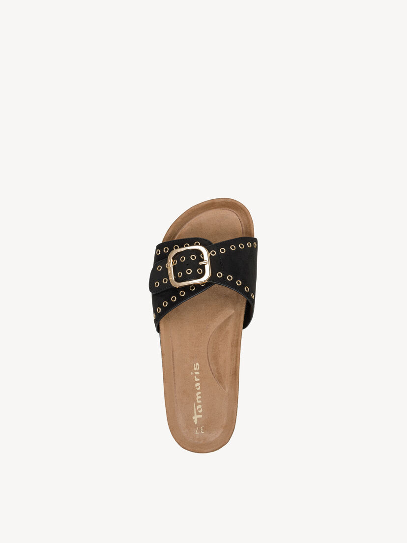 Slipper - zwart, BLACK, hi-res