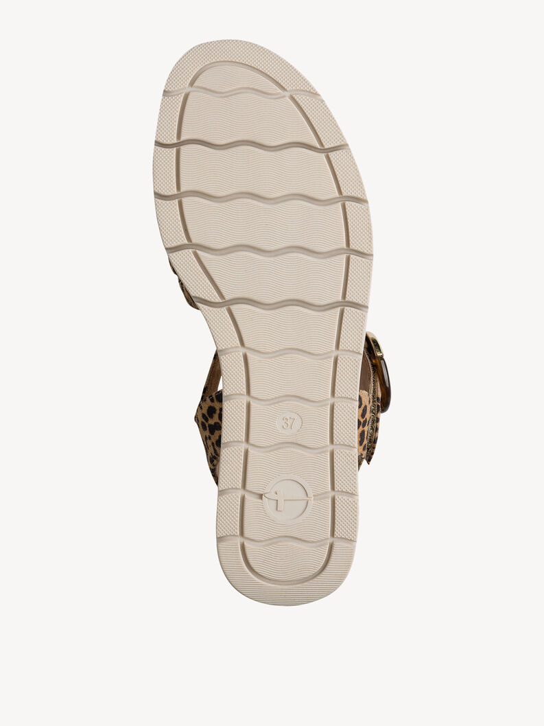 Ledersandalette - braun, LEOPARD, hi-res