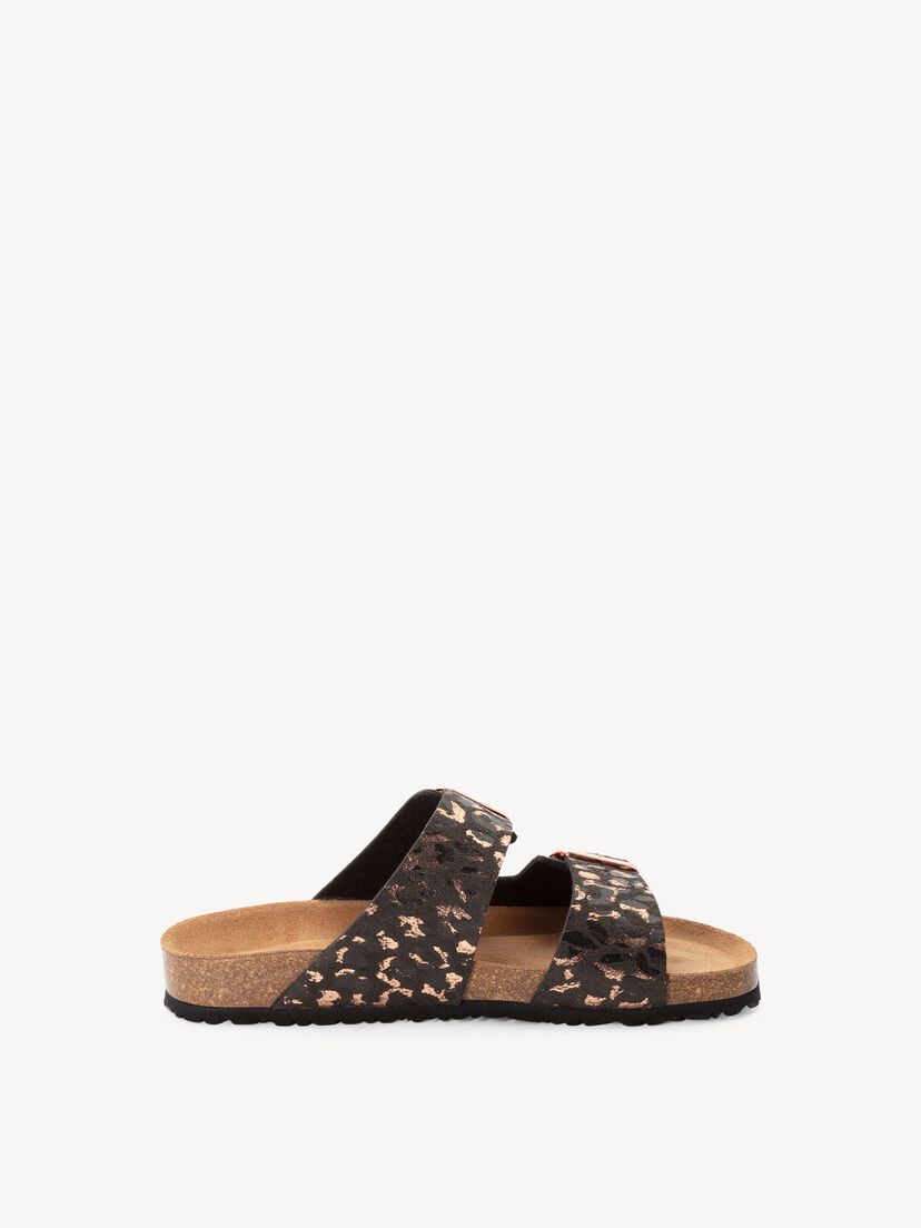 Slipper - zwart, BLACK/LEOPARD, hi-res