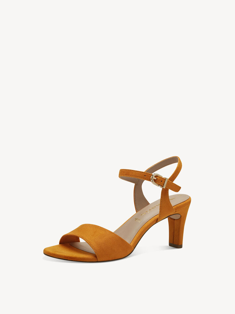 Heeled sandal - yellow, MANGO, hi-res