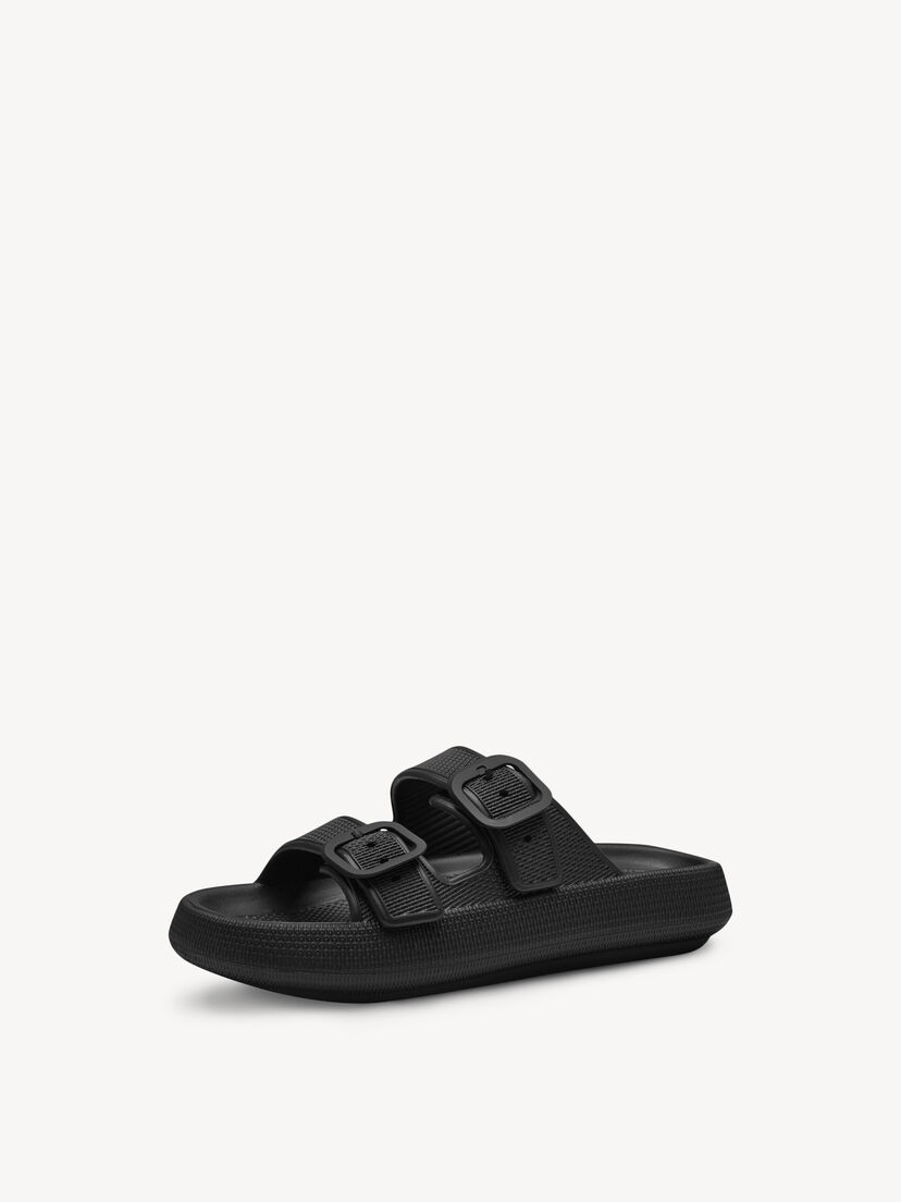 Slipper - zwart, BLACK, hi-res
