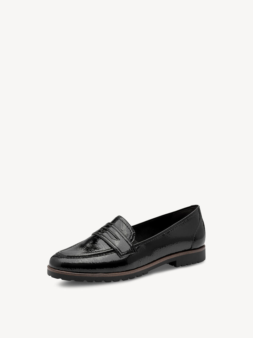 Instappers - zwart, BLACK PATENT, hi-res
