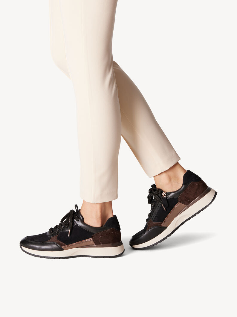 Leren Sneaker - zwart, BLACK COMB, hi-res