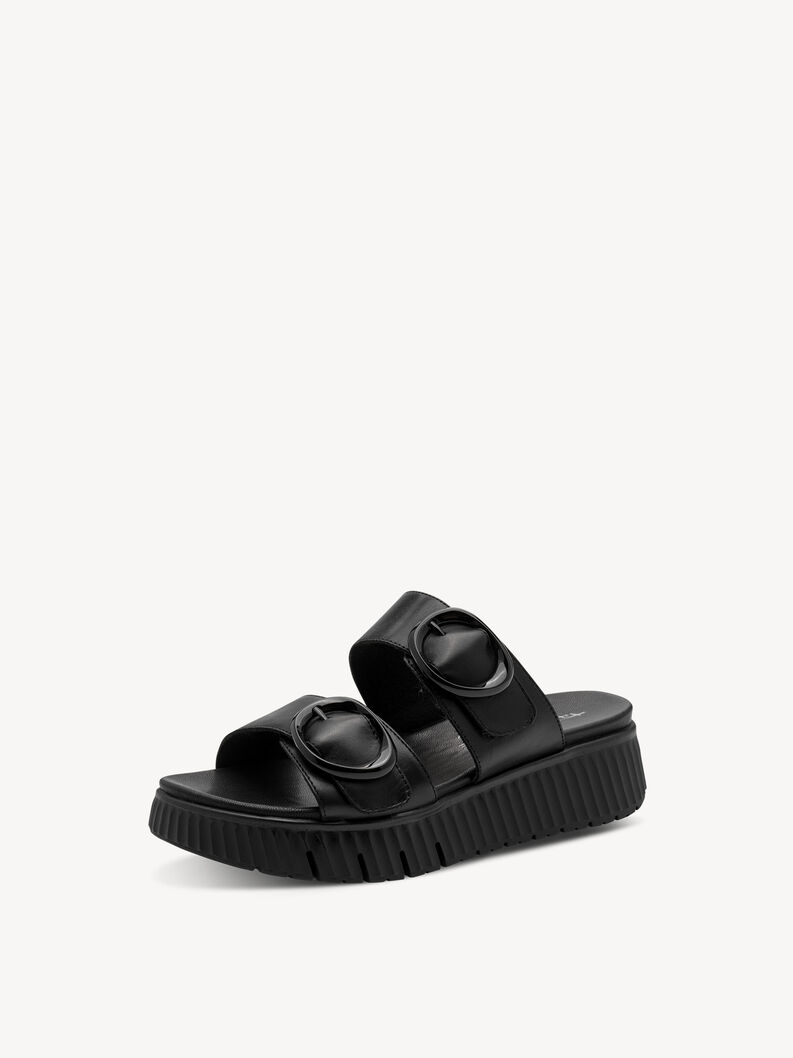 Leather Mule - black, BLACK, hi-res