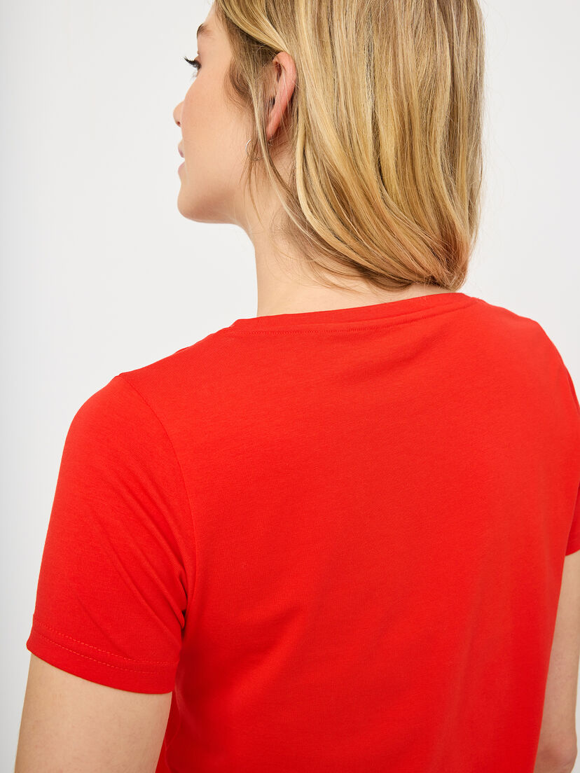 T-shirt - rood, Fiery Red, hi-res
