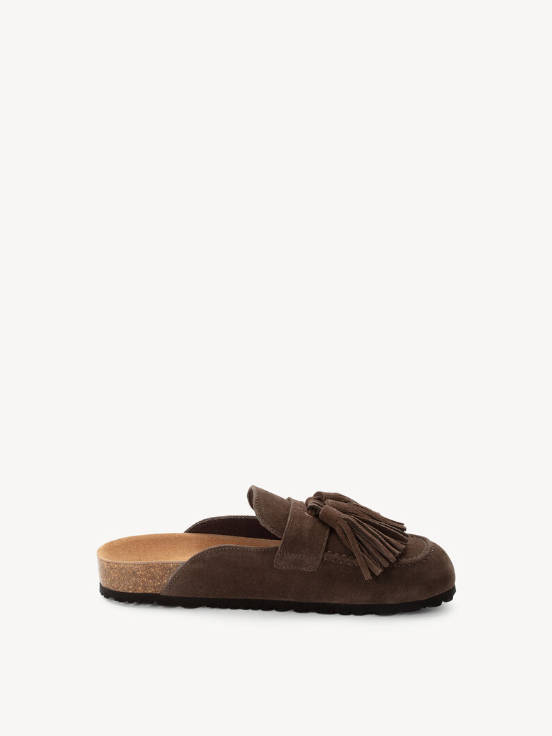 Mule en cuir - marron, 304, hi-res
