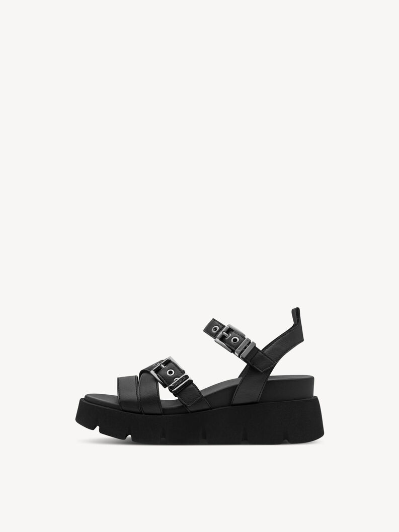 Heeled sandal - black, BLACK, hi-res