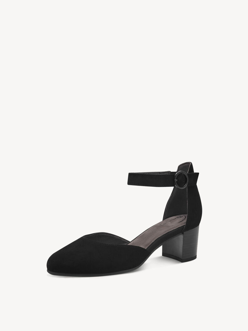 Leather Pumps - black, BLACK SUEDE, hi-res