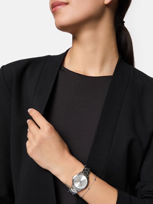 Horloge, silber silber-sunray, hi-res