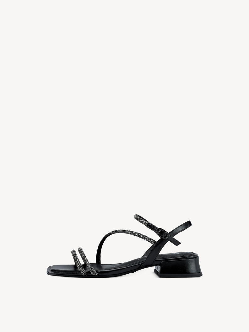 Heeled sandal - black, BLACK METALLIC, hi-res