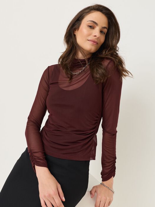 Shirt met col, Decadent Chocolate, hi-res