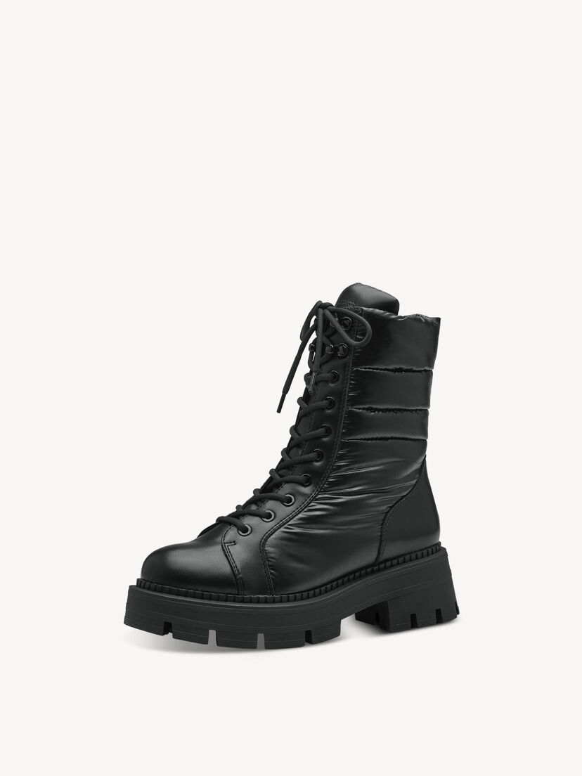 Enkellaarsje - zwart warme voering, BLACK UNI, hi-res