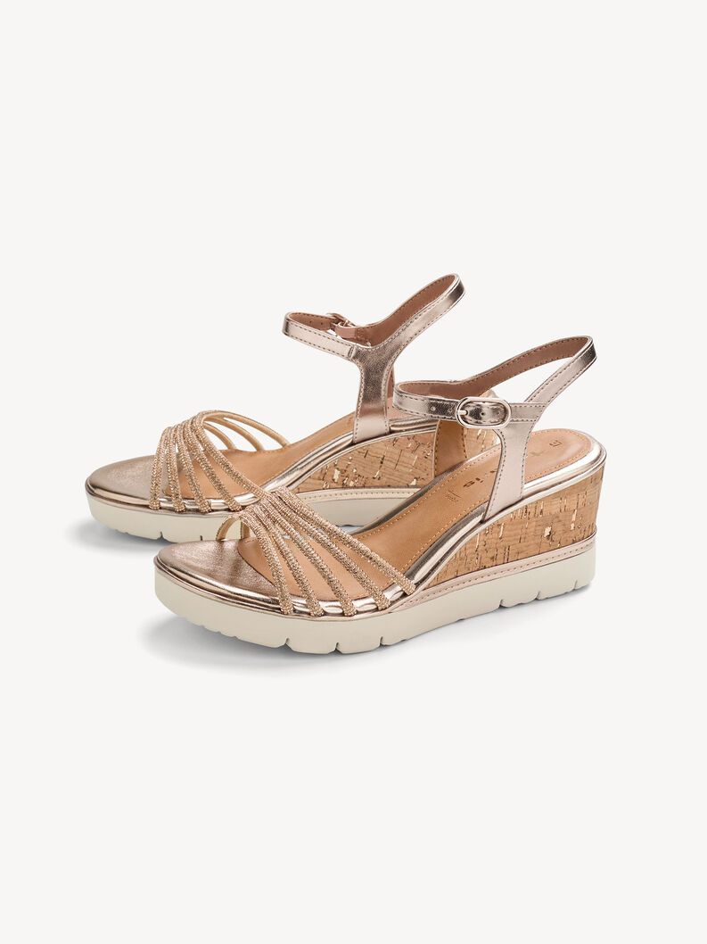 Sandaaltje - metallic, BRONCE, hi-res