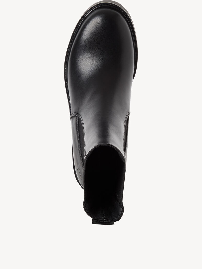 Leren Chelseaboot - zwart, BLACK LEATHER, hi-res
