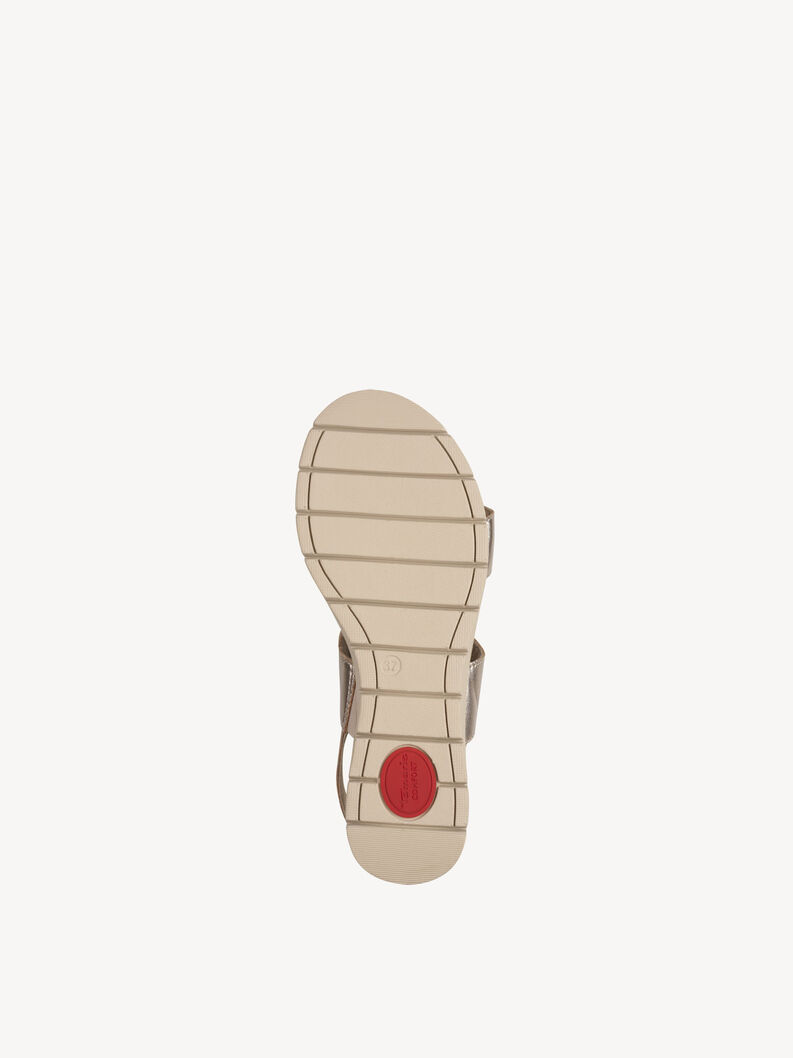 Ledersandalette - gold, LT GOLD, hi-res