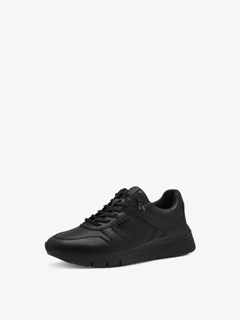 Ledersneaker - schwarz, BLACK UNI, hi-res