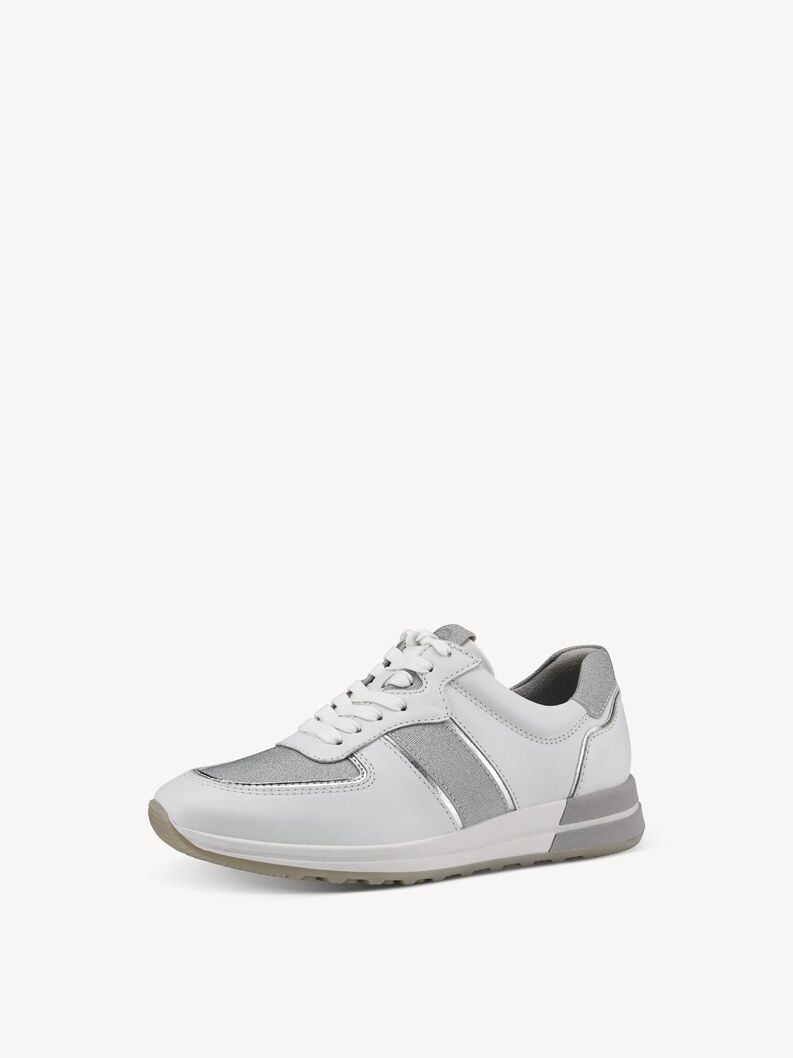 Sneaker - bianco, WHT/SILV. GLAM, hi-res
